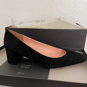 BRAND NEW J.Crew Black Block Heel Size 8
